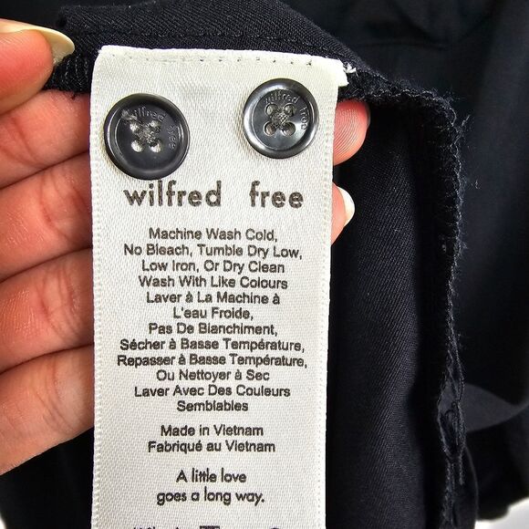 Aritzia Wilfred Free Long Sleeve Shirt Dress in Black - Size M - Picture 8 of 9